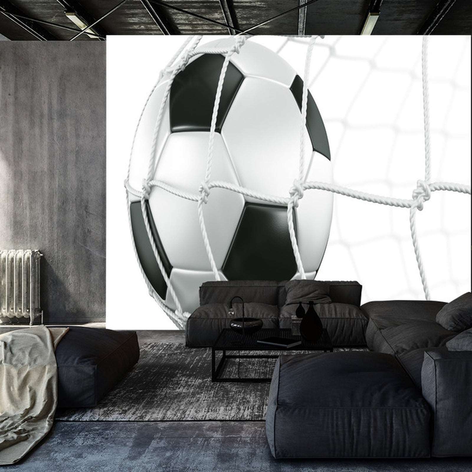 Fototapet 3D-Fotball På Nettet