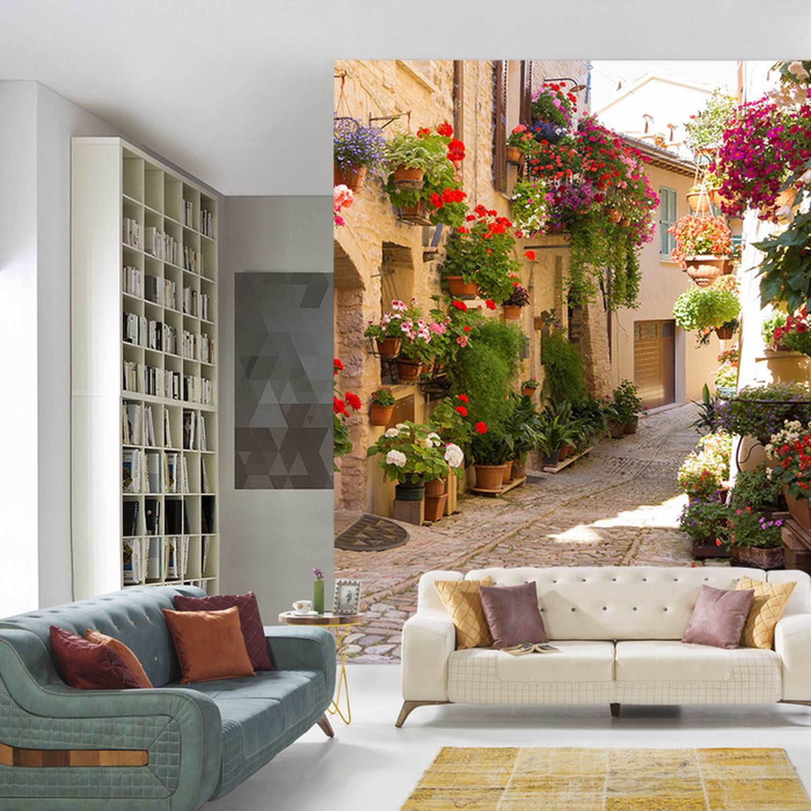 Fototapet Alley Blomster