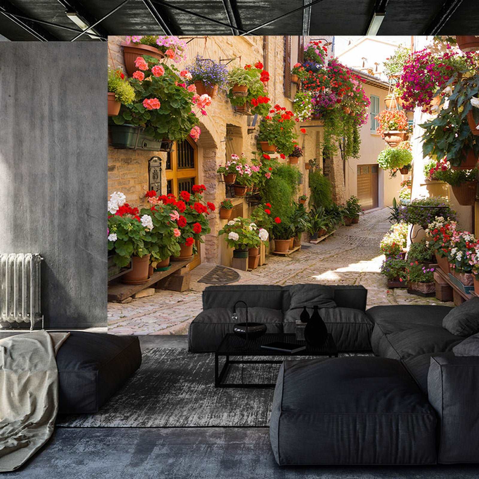 Fototapet Alley Blomster