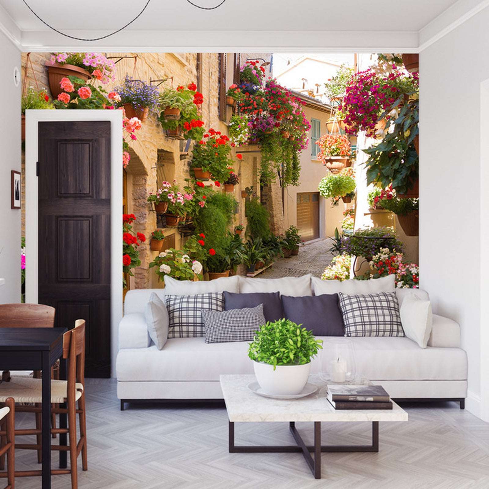 Fototapet Alley Blomster