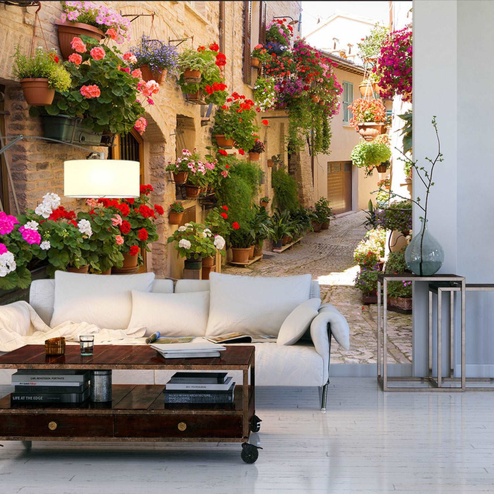 Fototapet Alley Blomster