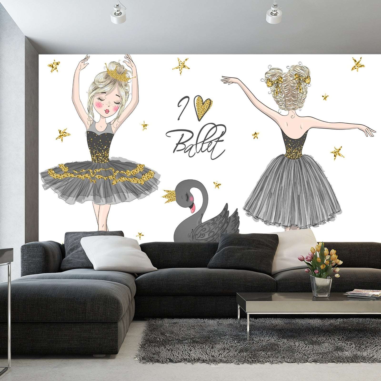 Fototapet Ballettdanser Og Black Swan