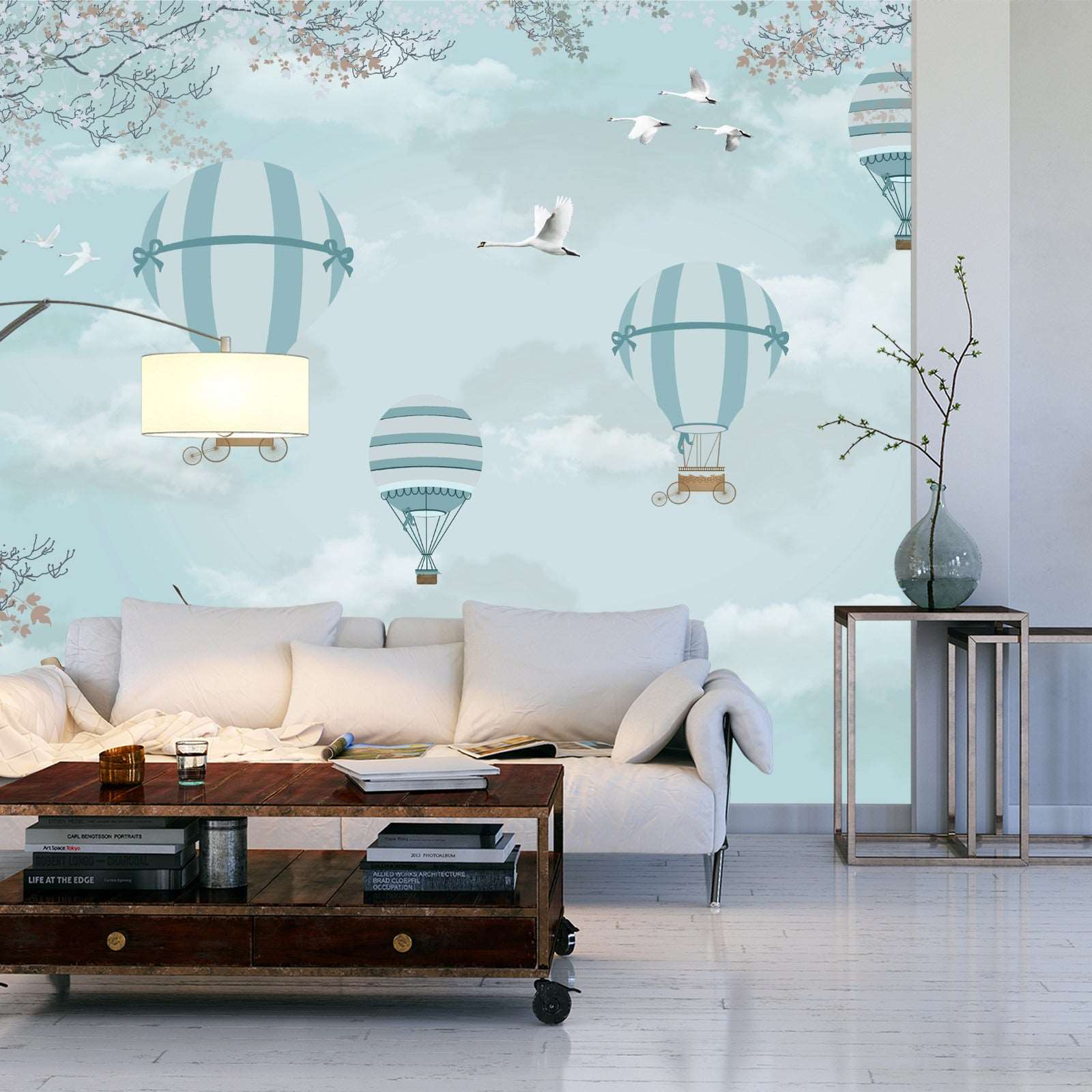 Fototapet Ballonger Og Fly Retro