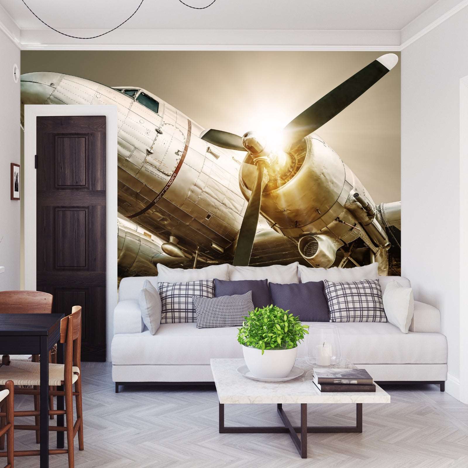 Fototapet Antikke Fly Ved Solnedgang