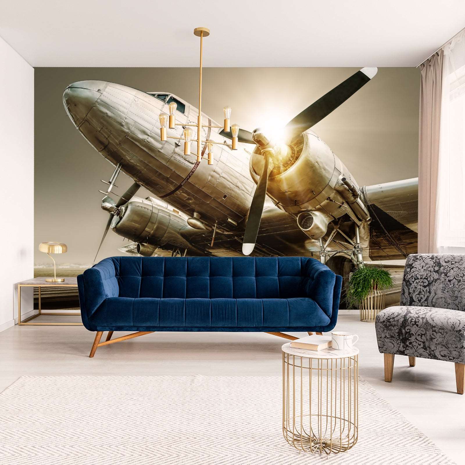 Fototapet Antikke Fly Ved Solnedgang