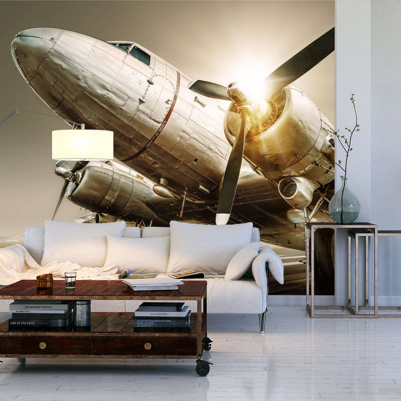 Fototapet Antikke Fly Ved Solnedgang