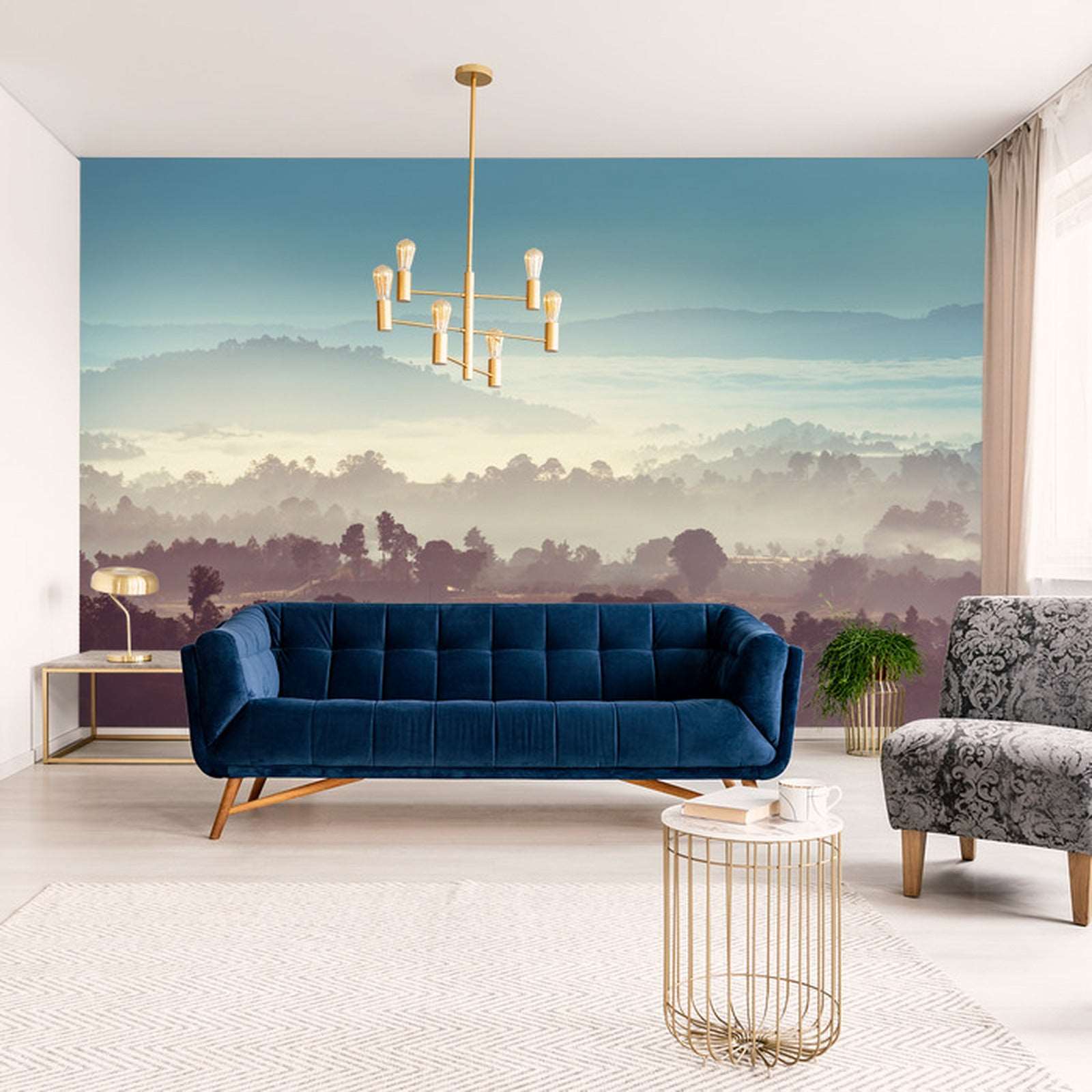 Fototapet Skog I Tåke