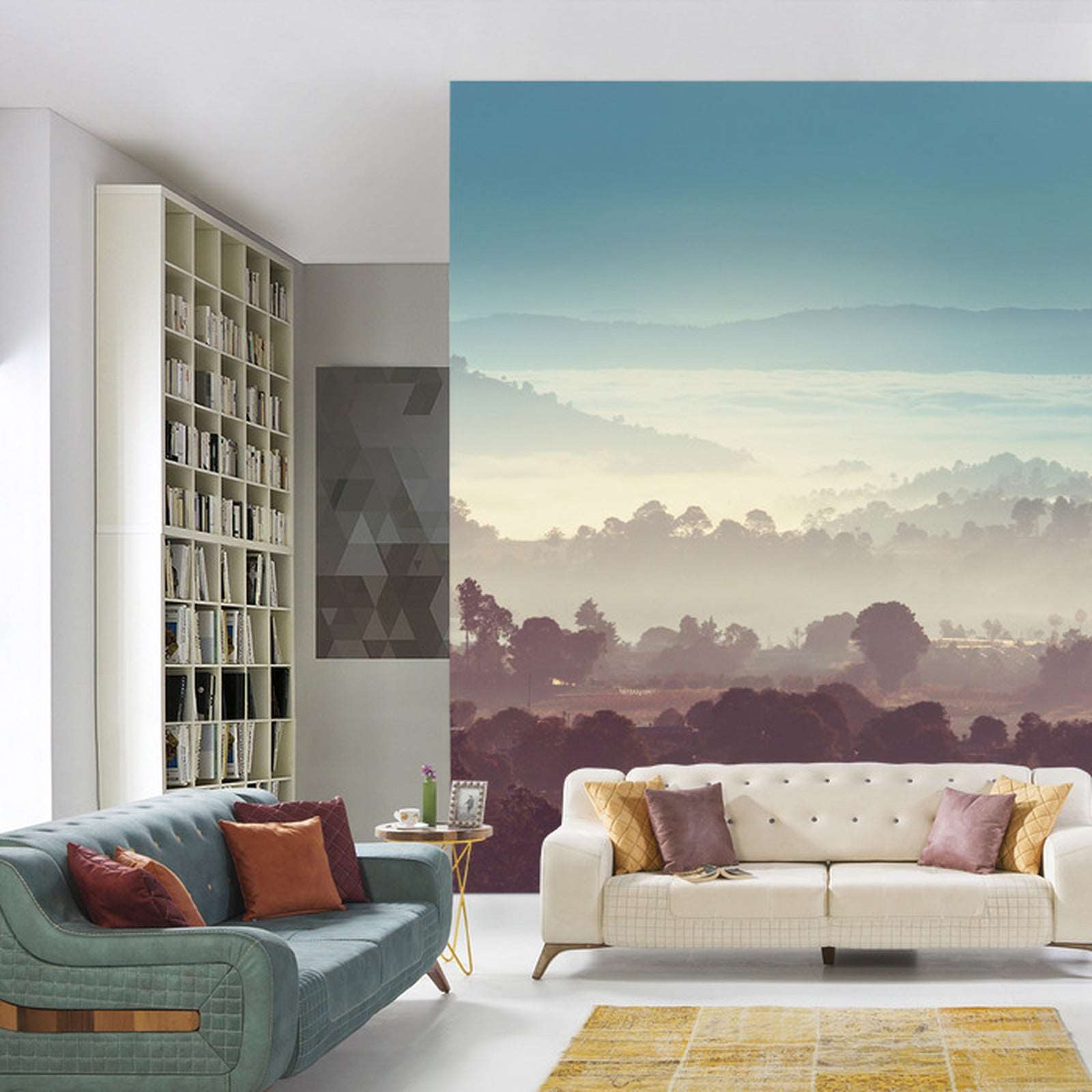 Fototapet Skog I Tåke