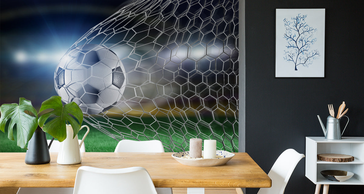 Fototapet Fotballmål 3D