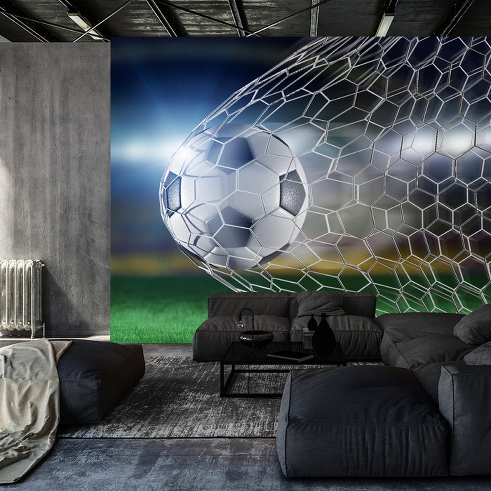 Fototapet Fotballmål 3D