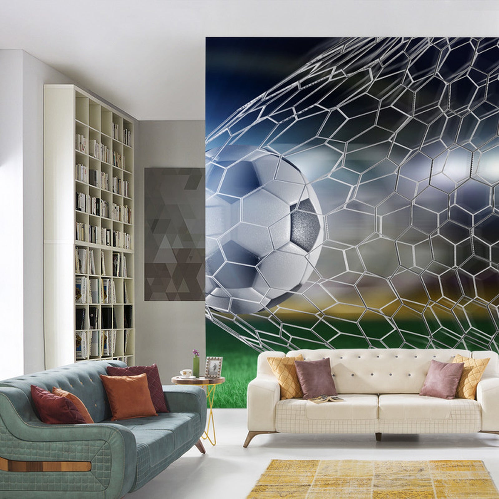 Fototapet Fotballmål 3D