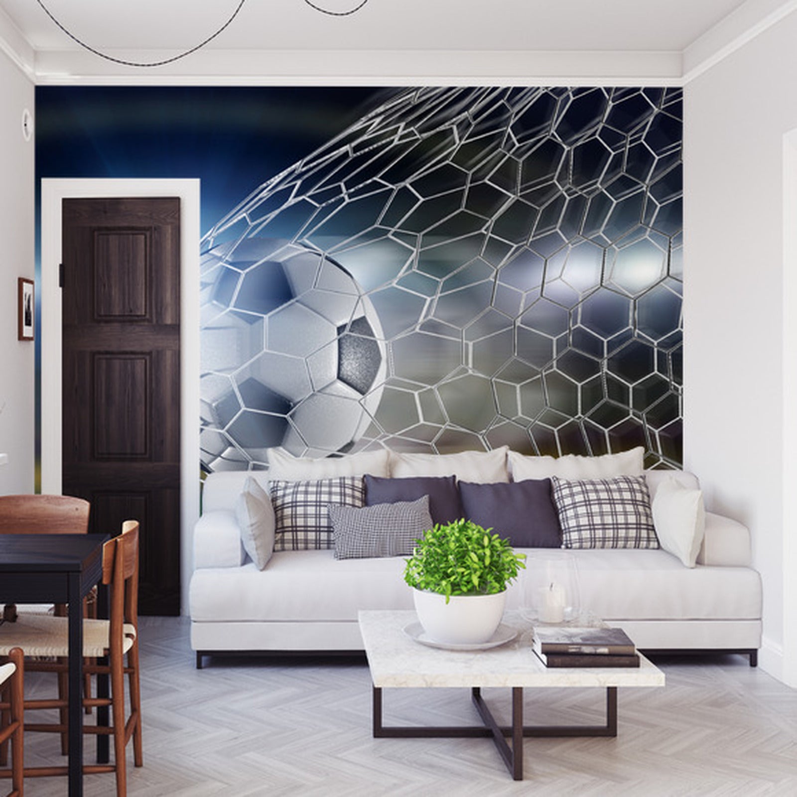 Fototapet Fotballmål 3D