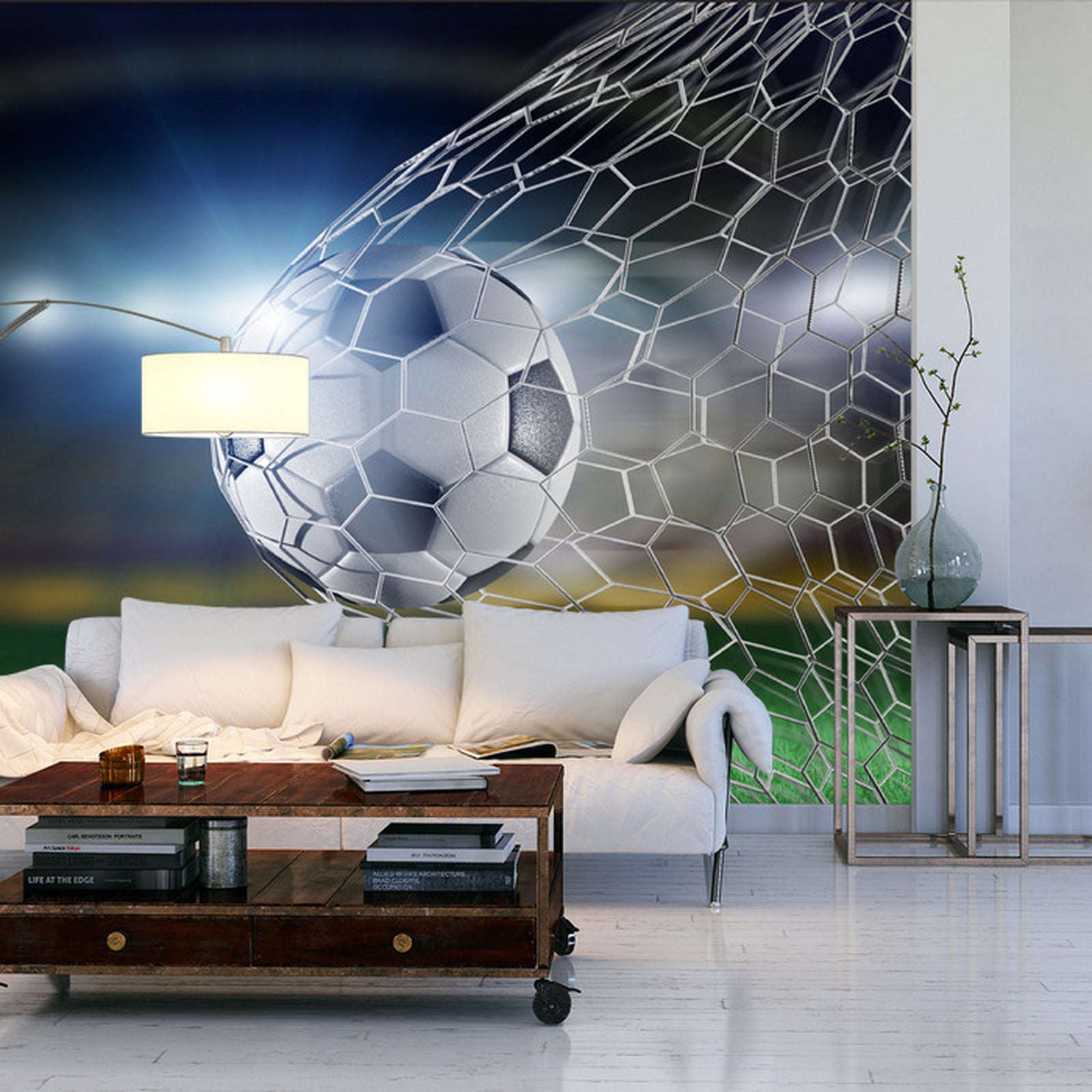 Fototapet Fotballmål 3D