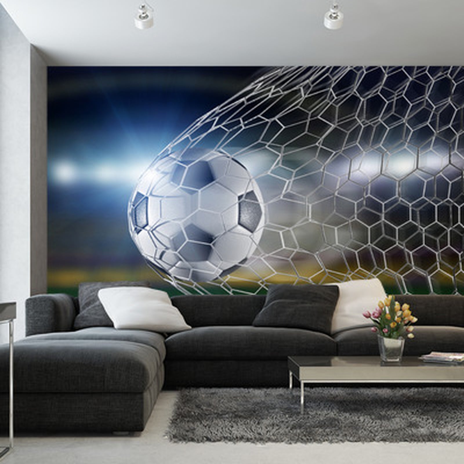 Fototapet Fotballmål 3D