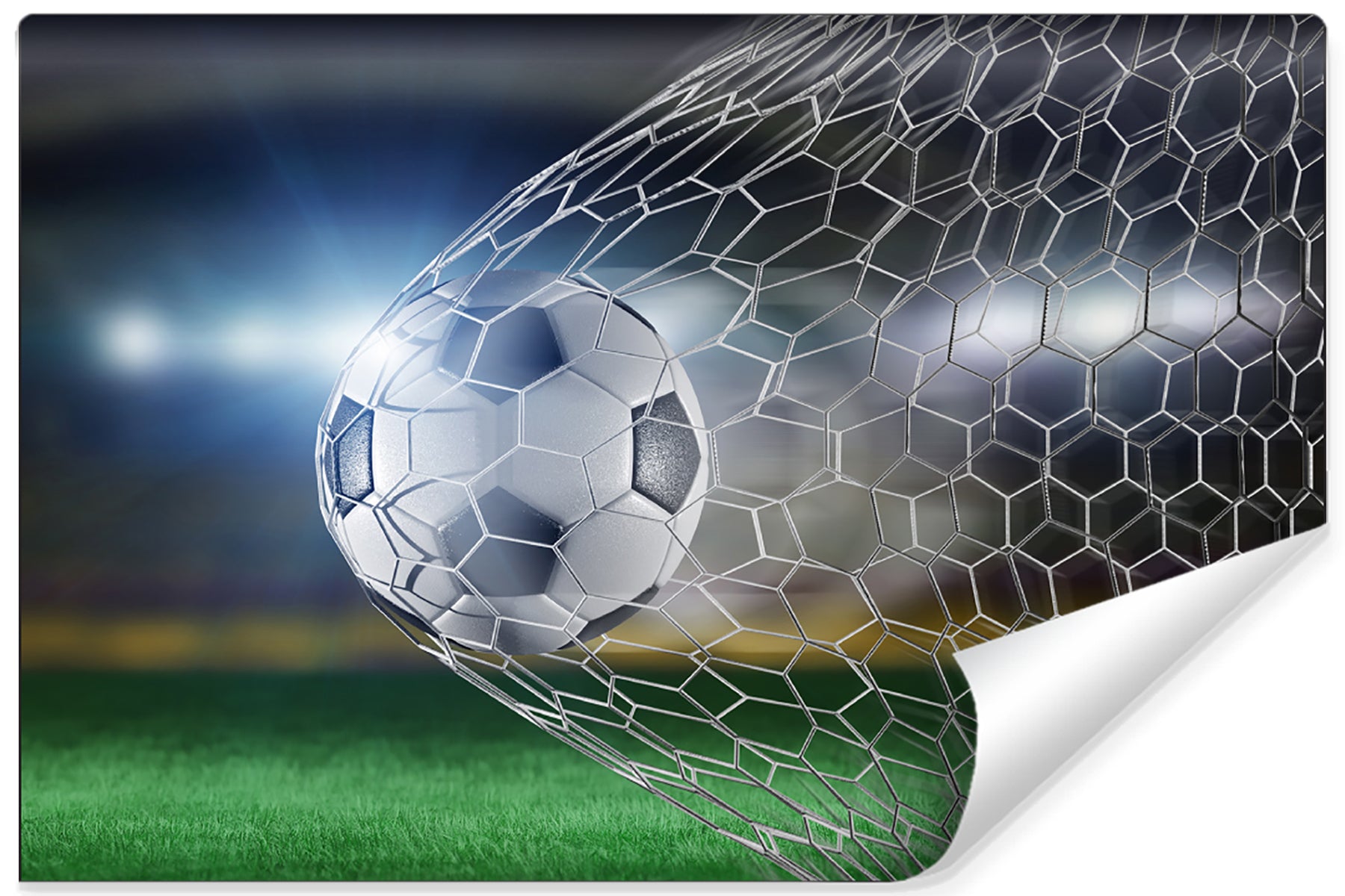 Fototapet Fotballmål 3D