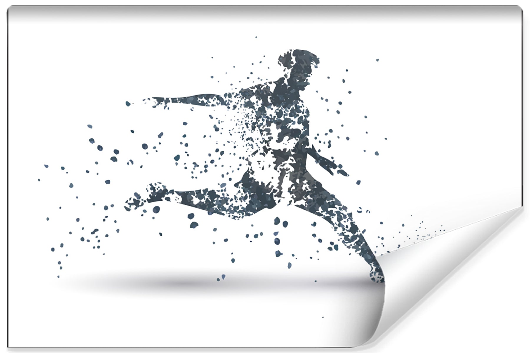 Fototapet Fotballspiller I Gråtoner