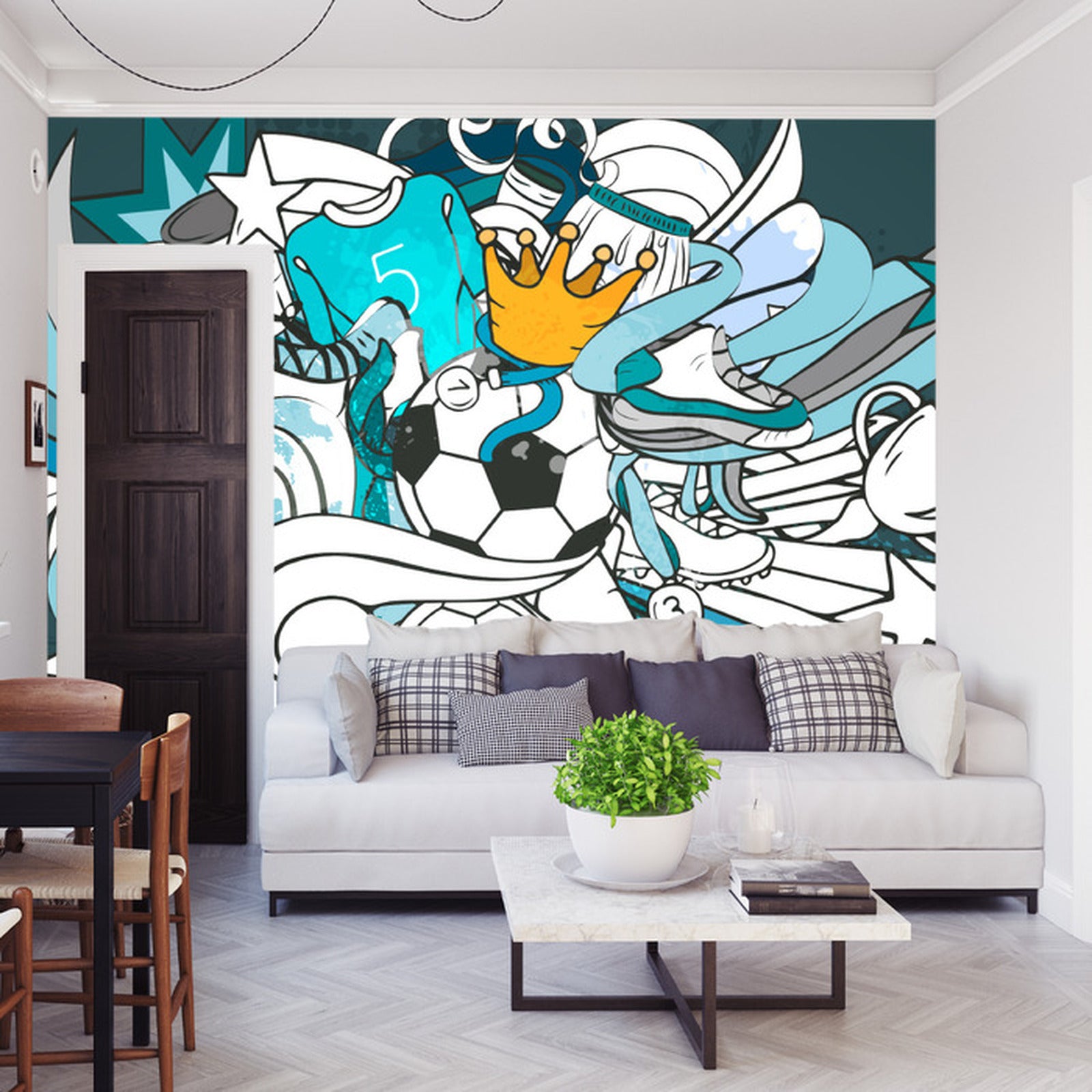 Fototapet Graffiti Fotball