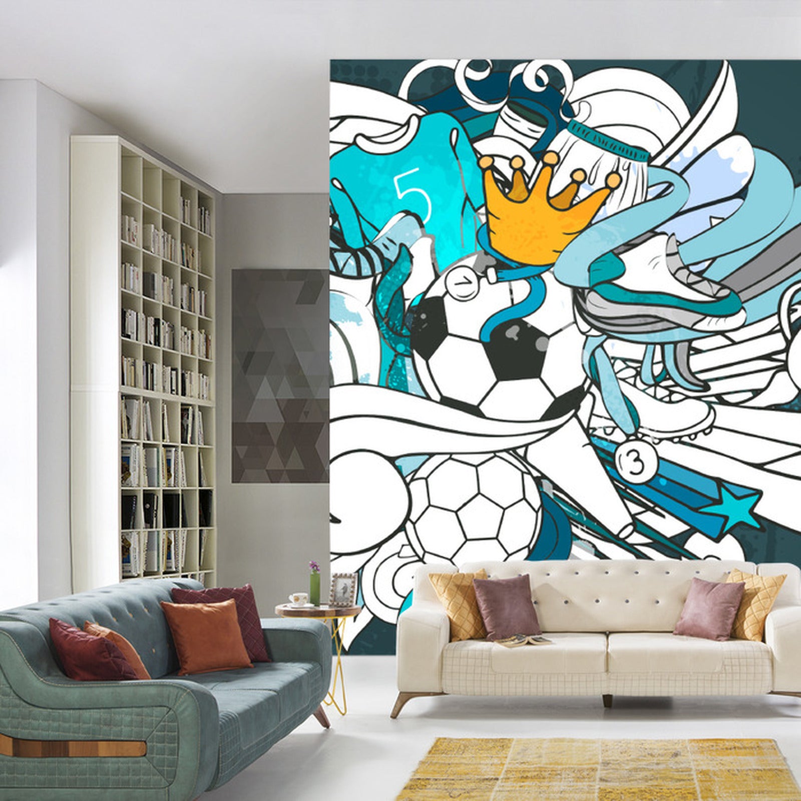 Fototapet Graffiti Fotball