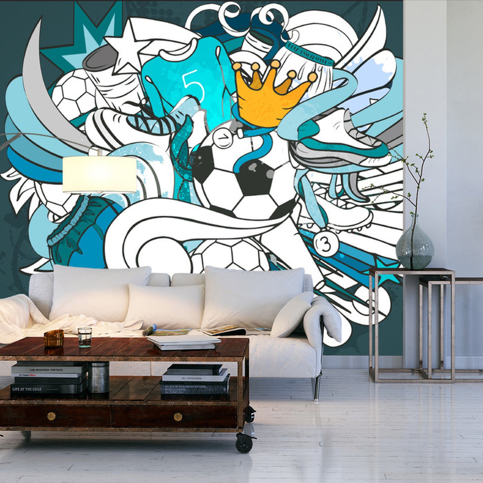 Fototapet Graffiti Fotball