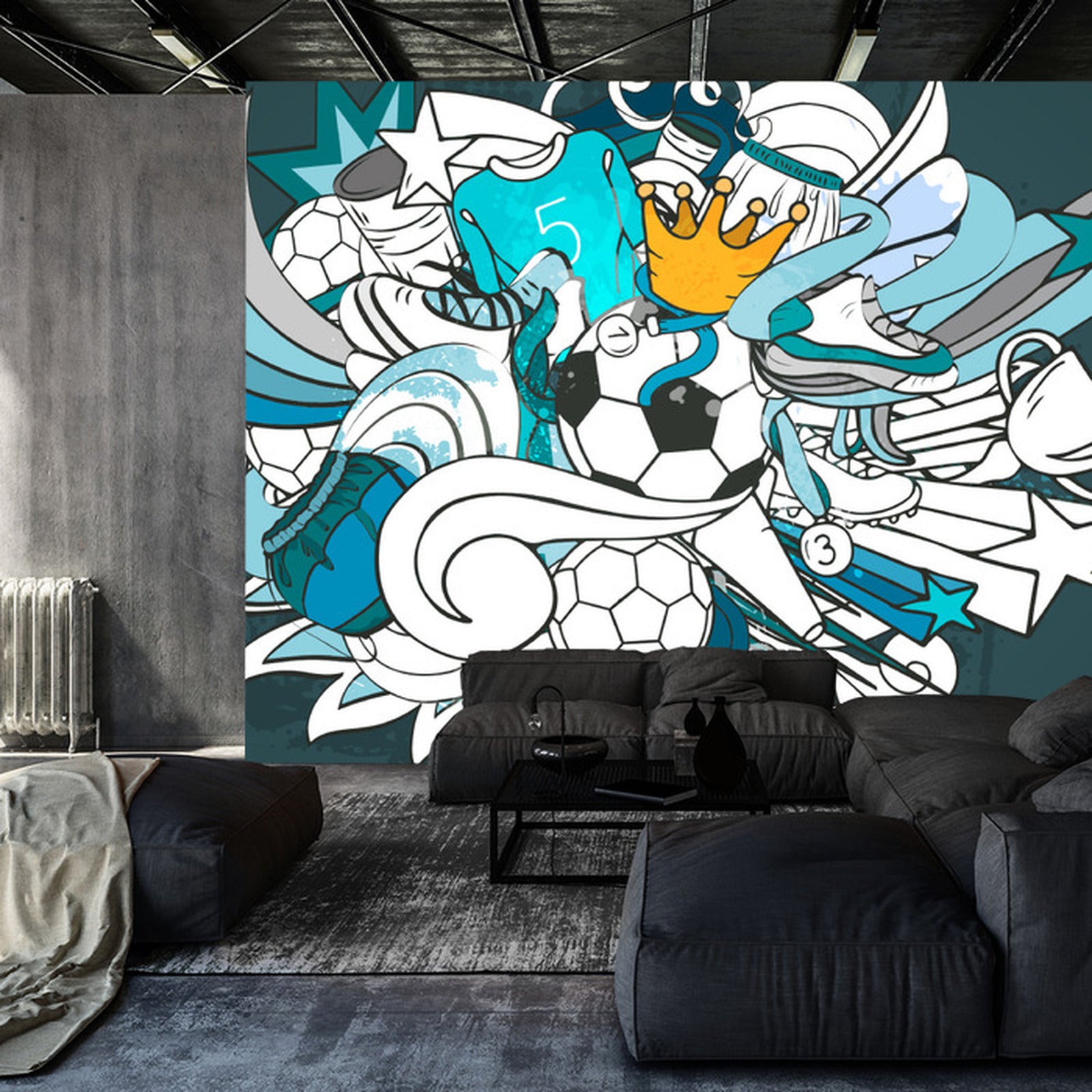 Fototapet Graffiti Fotball