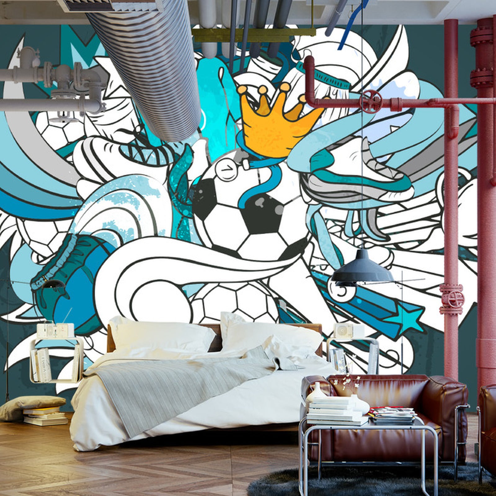 Fototapet Graffiti Fotball