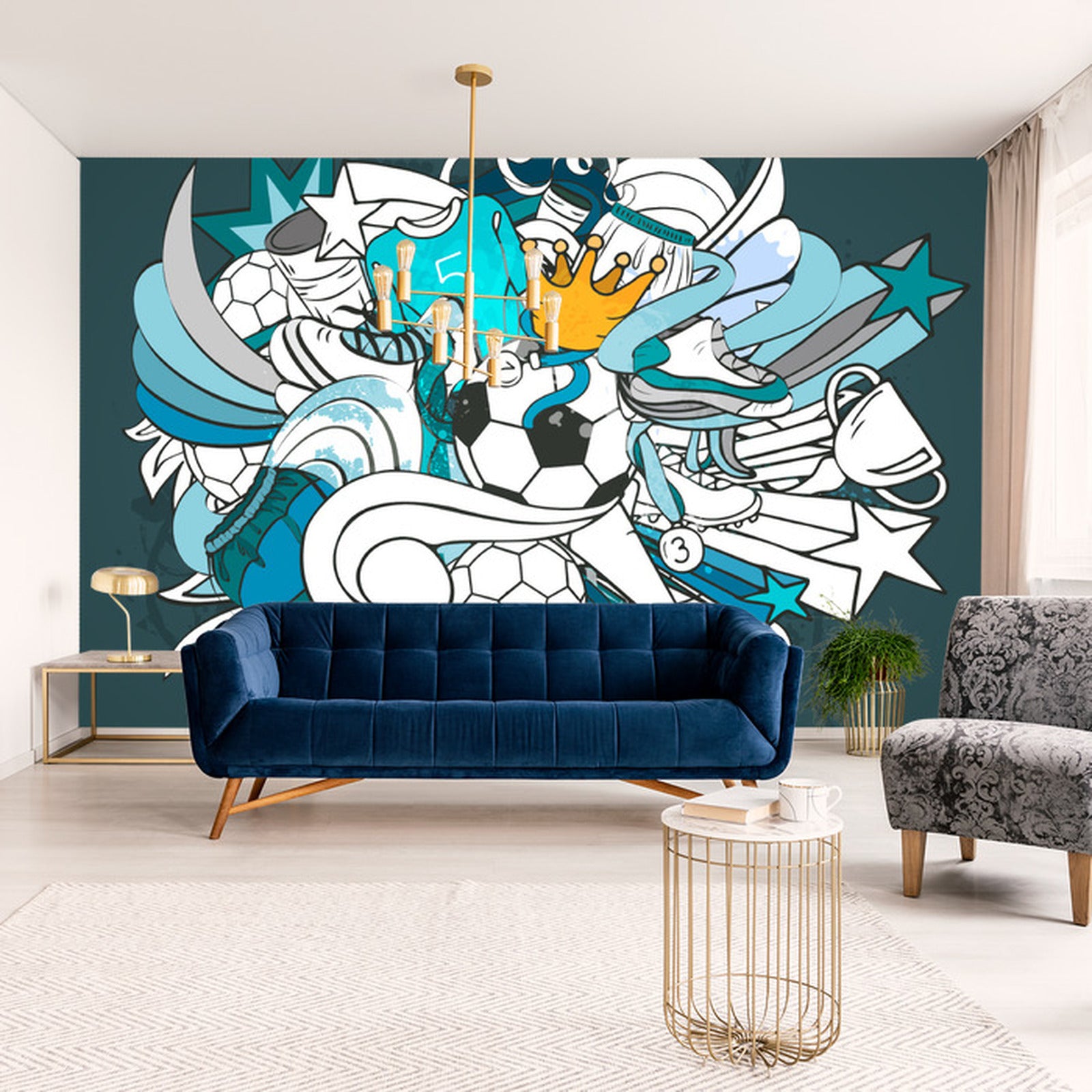 Fototapet Graffiti Fotball