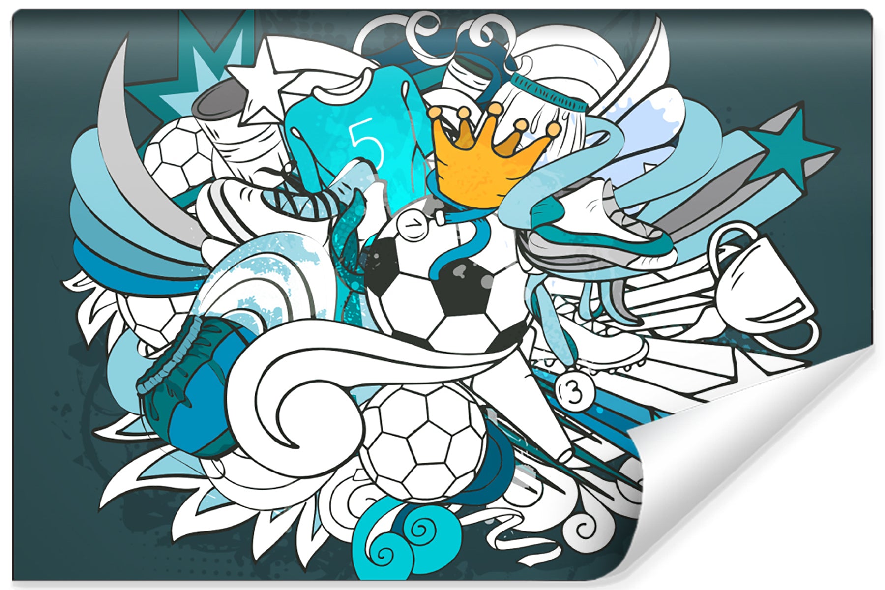 Fototapet Graffiti Fotball