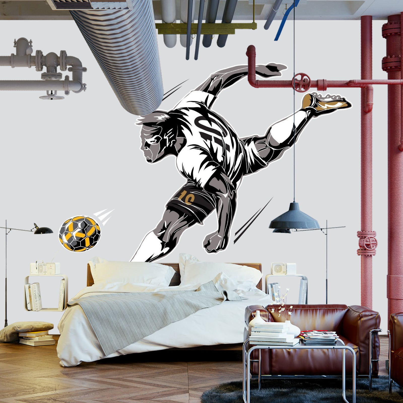 Fototapet Fotballspiller Under Spillet