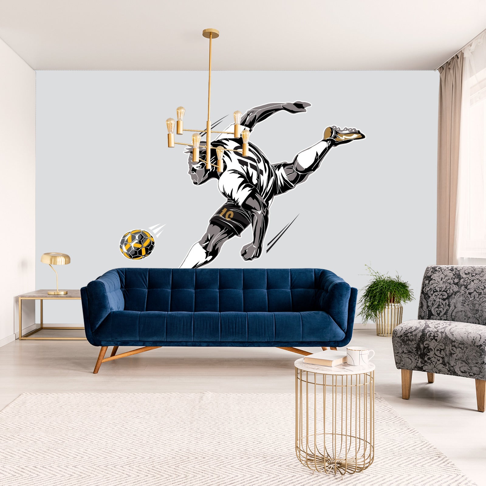 Fototapet Fotballspiller Under Spillet