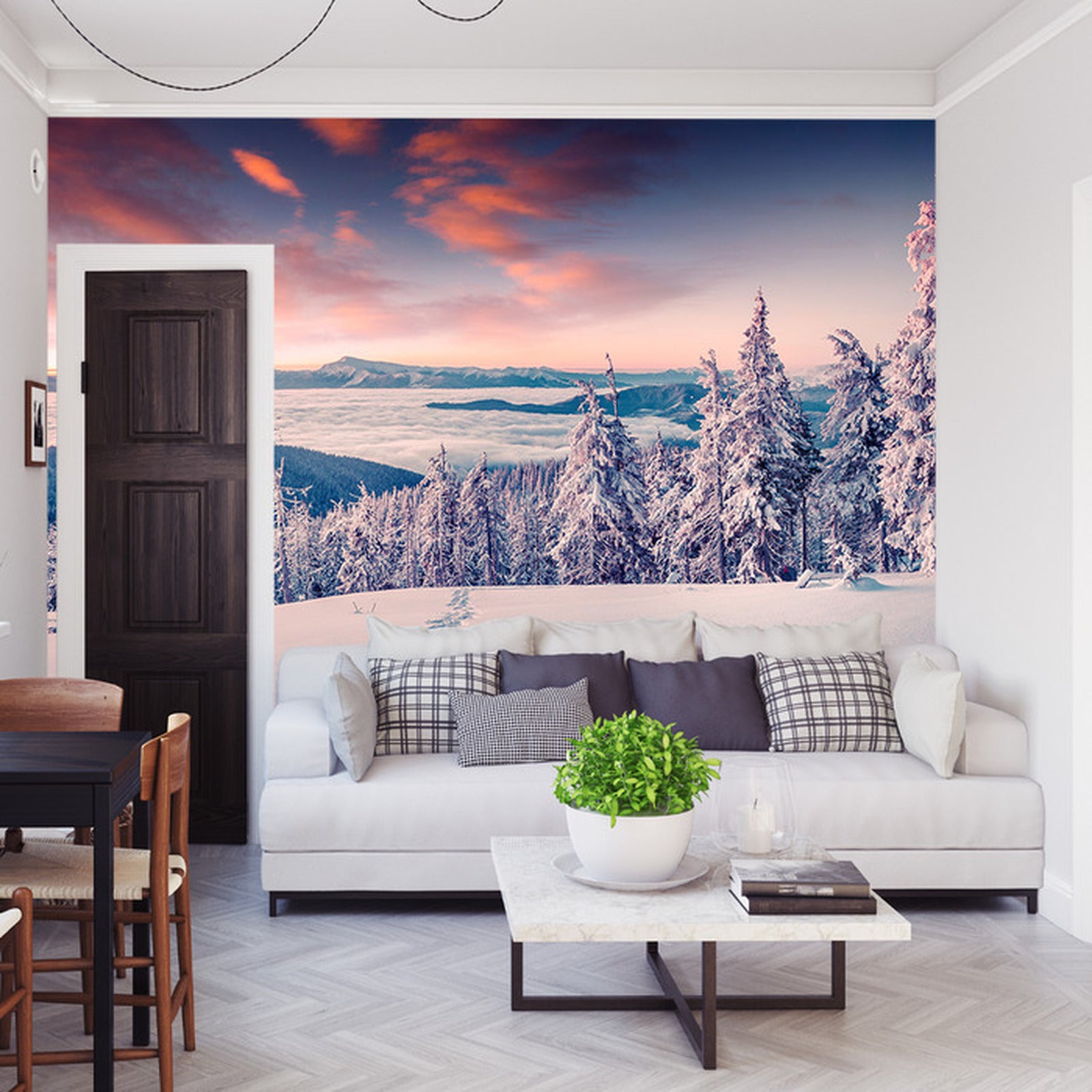 Fototapet Vinter I Fjellene