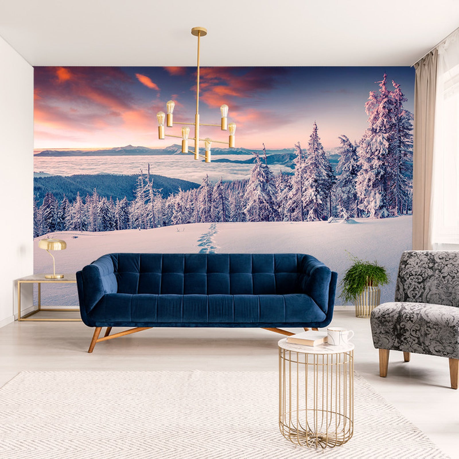 Fototapet Vinter I Fjellene