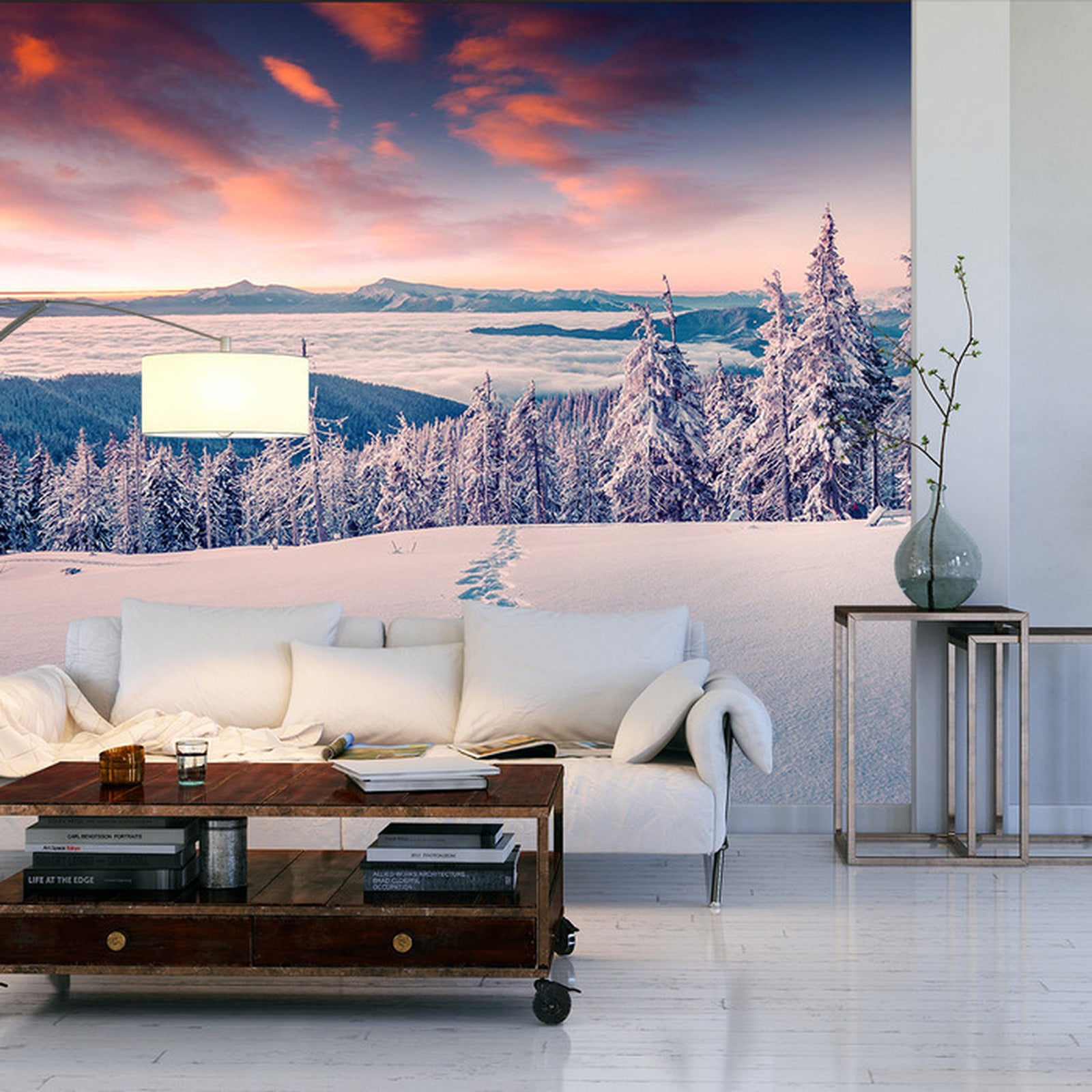 Fototapet Vinter I Fjellene