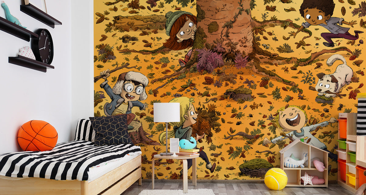 Fototapet For Barn - Moro I Skogen