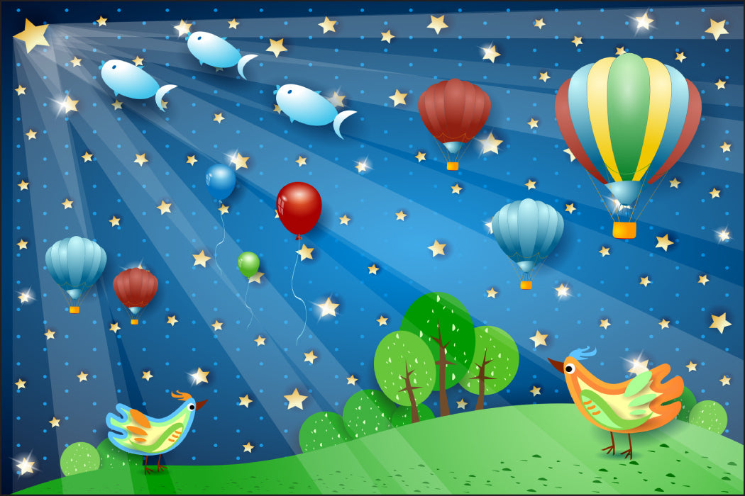 Fototapet For Barn - Magisk Natt