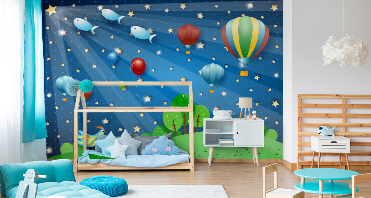 Fototapet For Barn - Magisk Natt