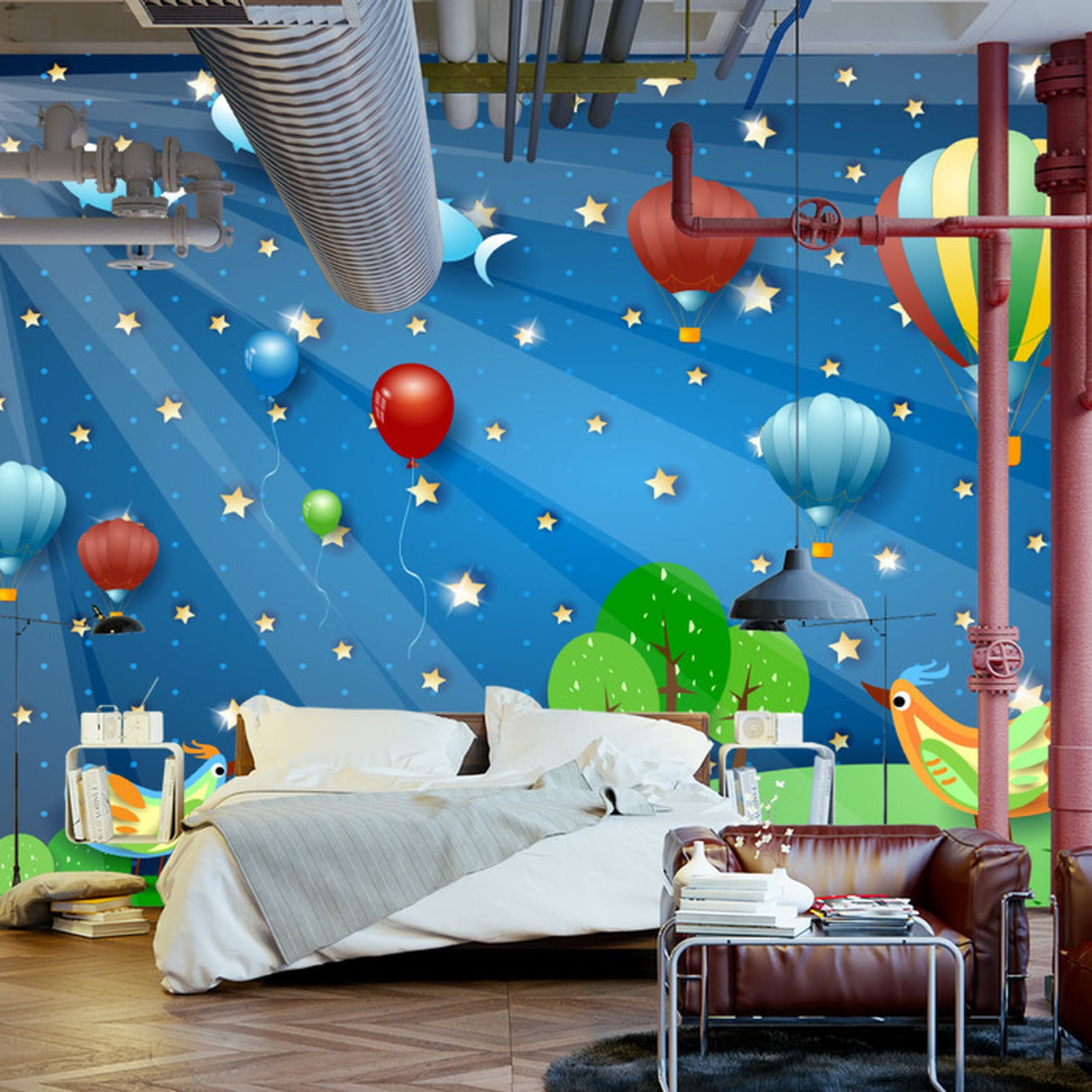 Fototapet For Barn - Magisk Natt