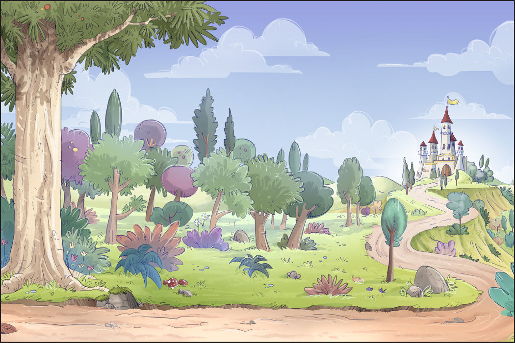 Fototapet For Barn - Slott I Det Fjerne