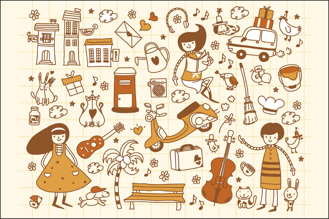 Fototapet For Barn - Lekende Barn