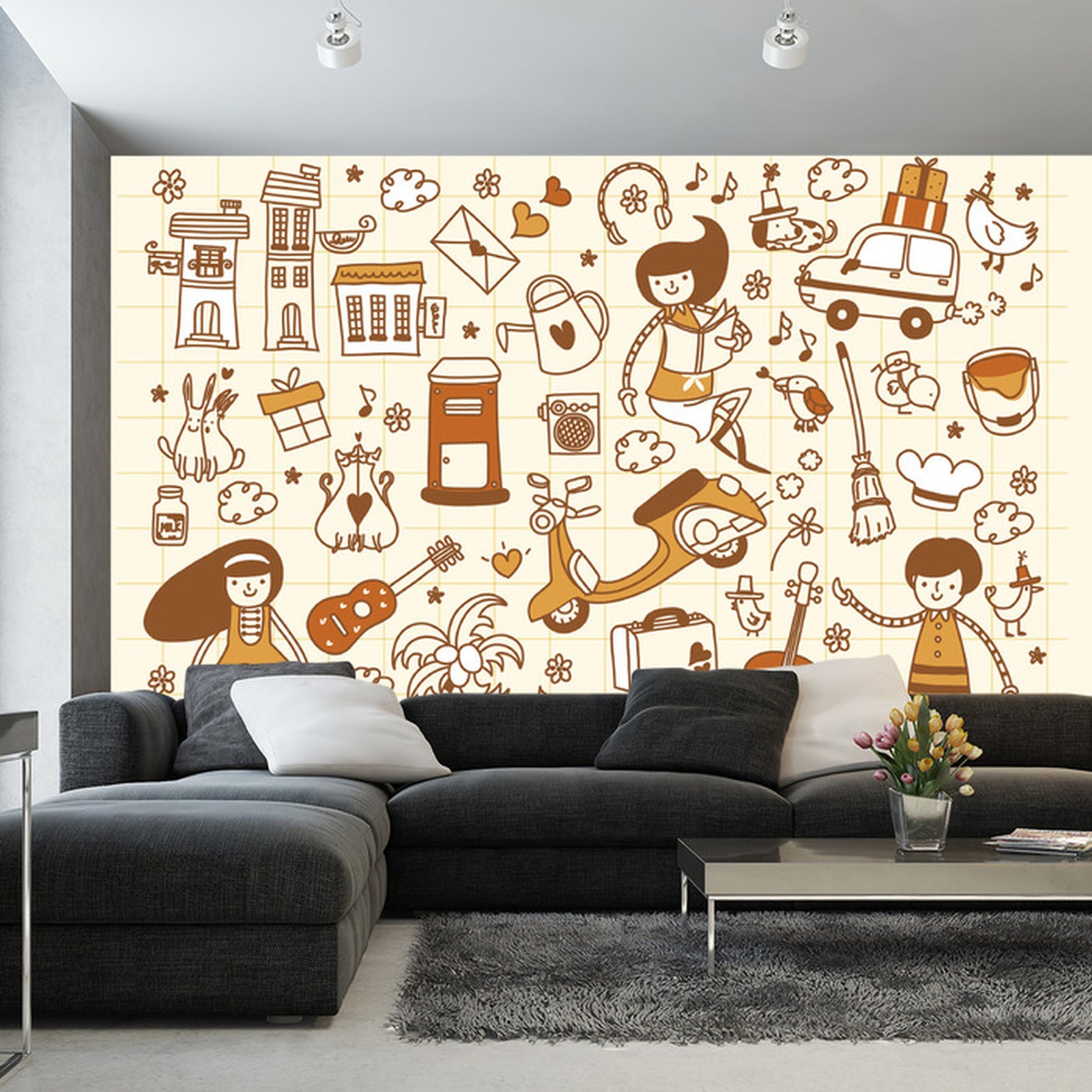 Fototapet For Barn - Lekende Barn