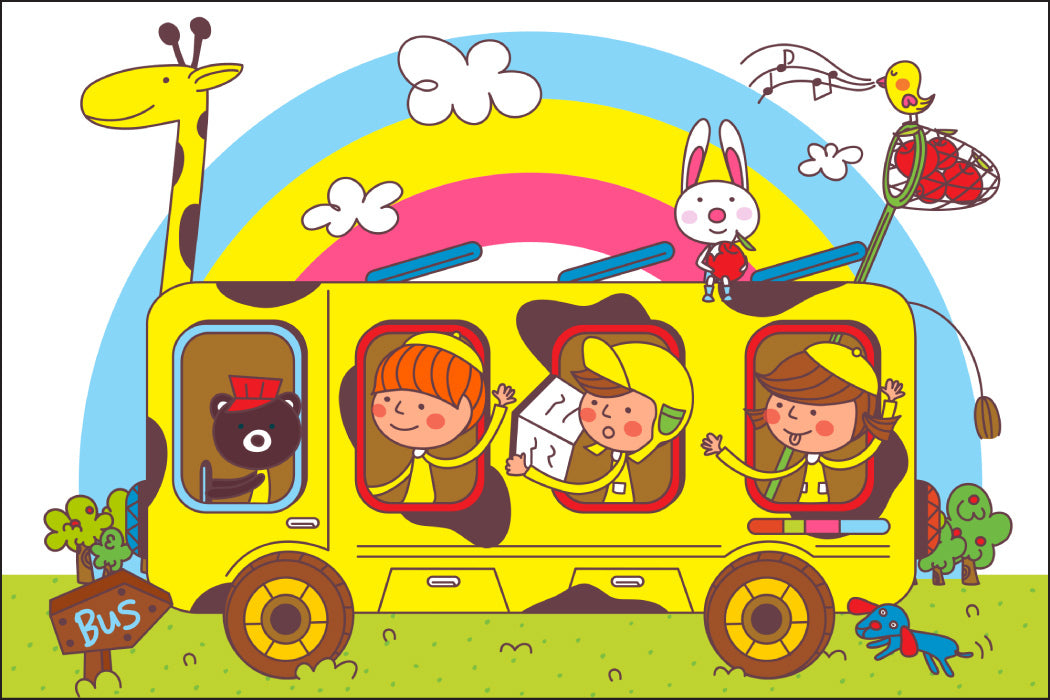 Fototapet For Barn - Skoletur