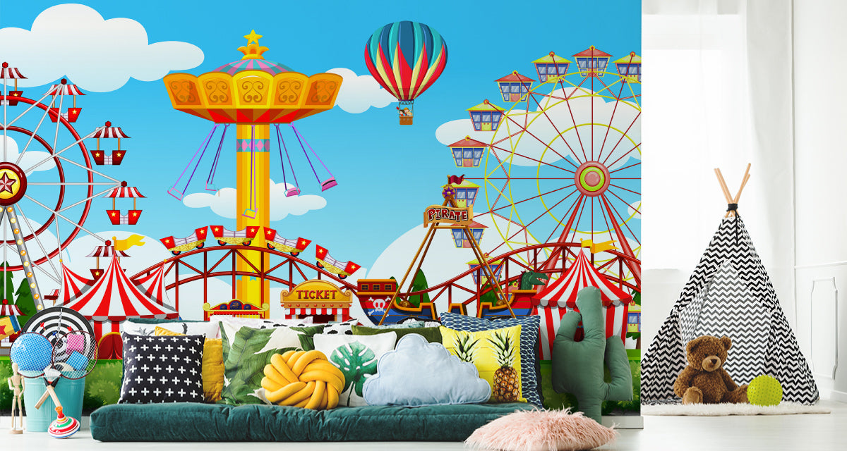 Fototapet For Barn - Fornøyelsespark 60X90