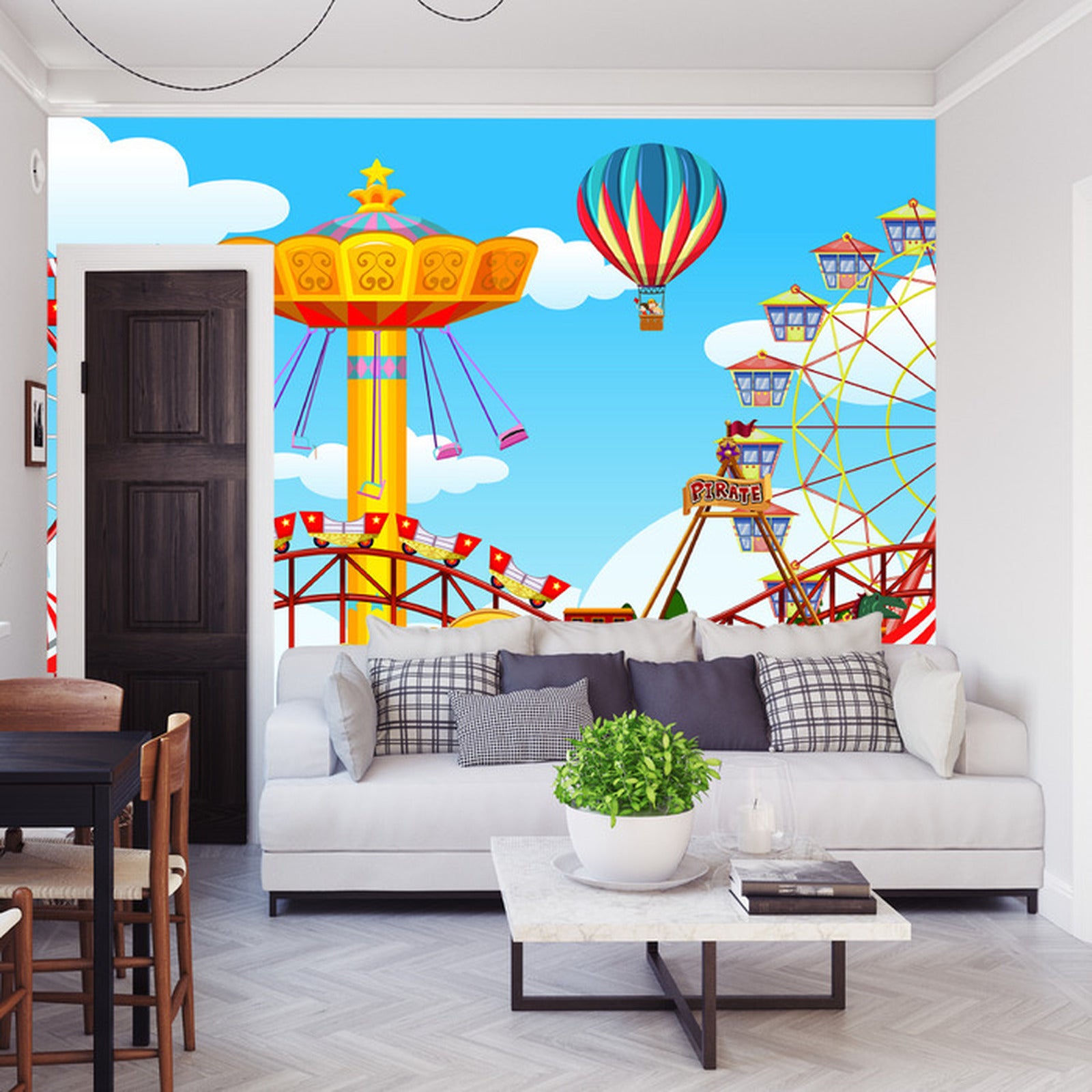 Fototapet For Barn - Fornøyelsespark 60X90