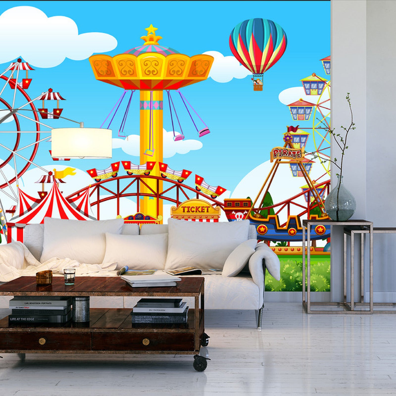 Fototapet For Barn - Fornøyelsespark 60X90