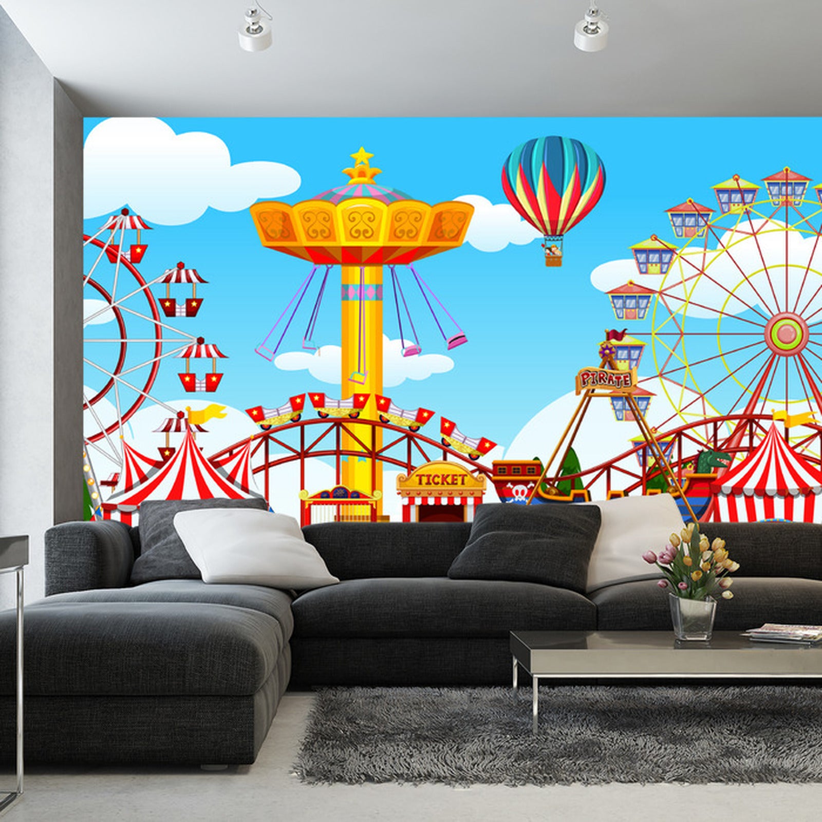 Fototapet For Barn - Fornøyelsespark 60X90