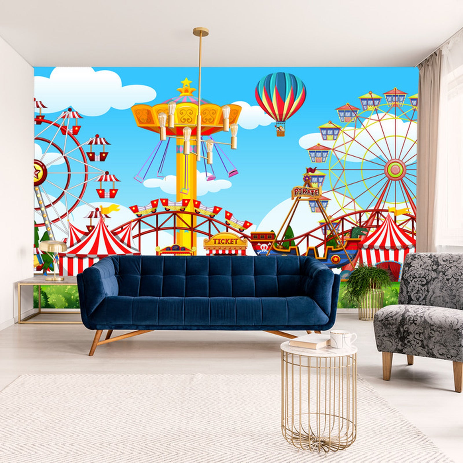 Fototapet For Barn - Fornøyelsespark 60X90