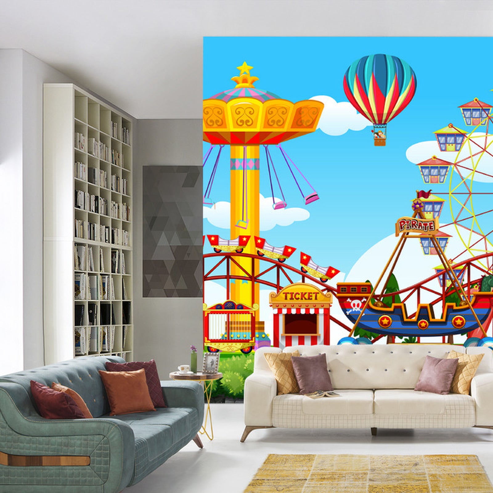 Fototapet For Barn - Fornøyelsespark 60X90