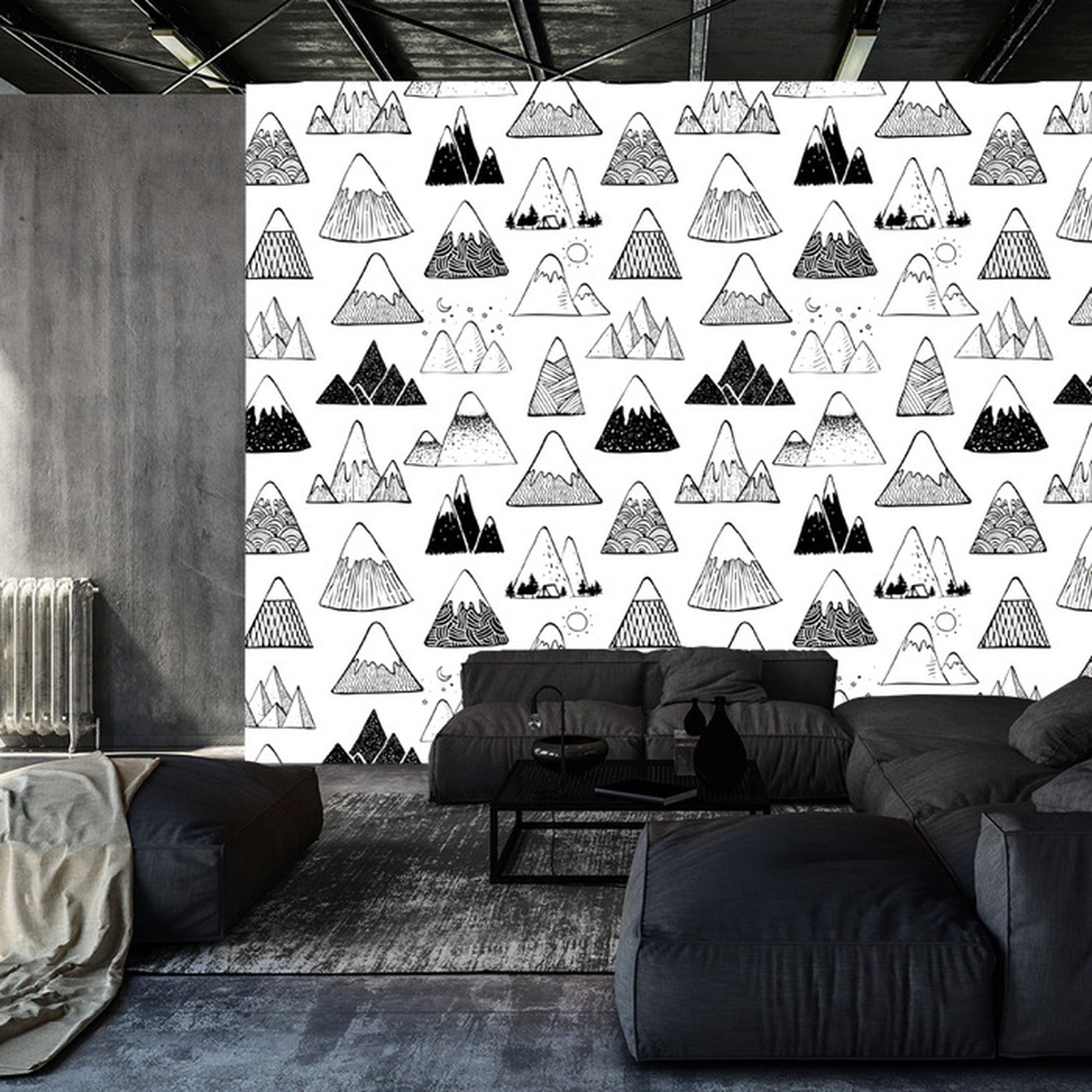 Fototapet Innsjø I Fjellene