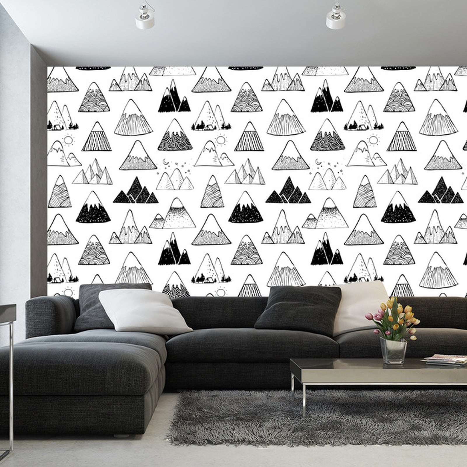 Fototapet Innsjø I Fjellene