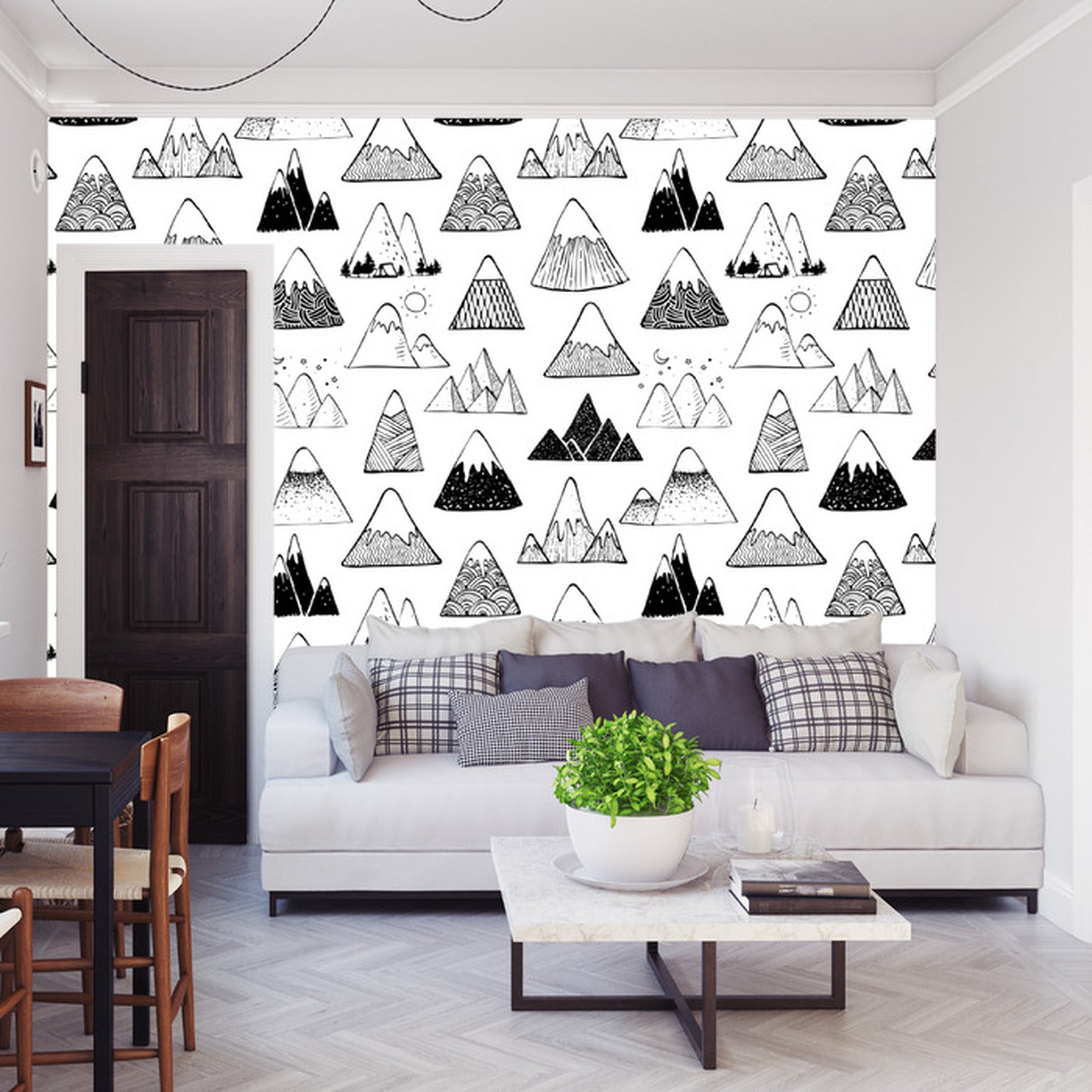 Fototapet Innsjø I Fjellene