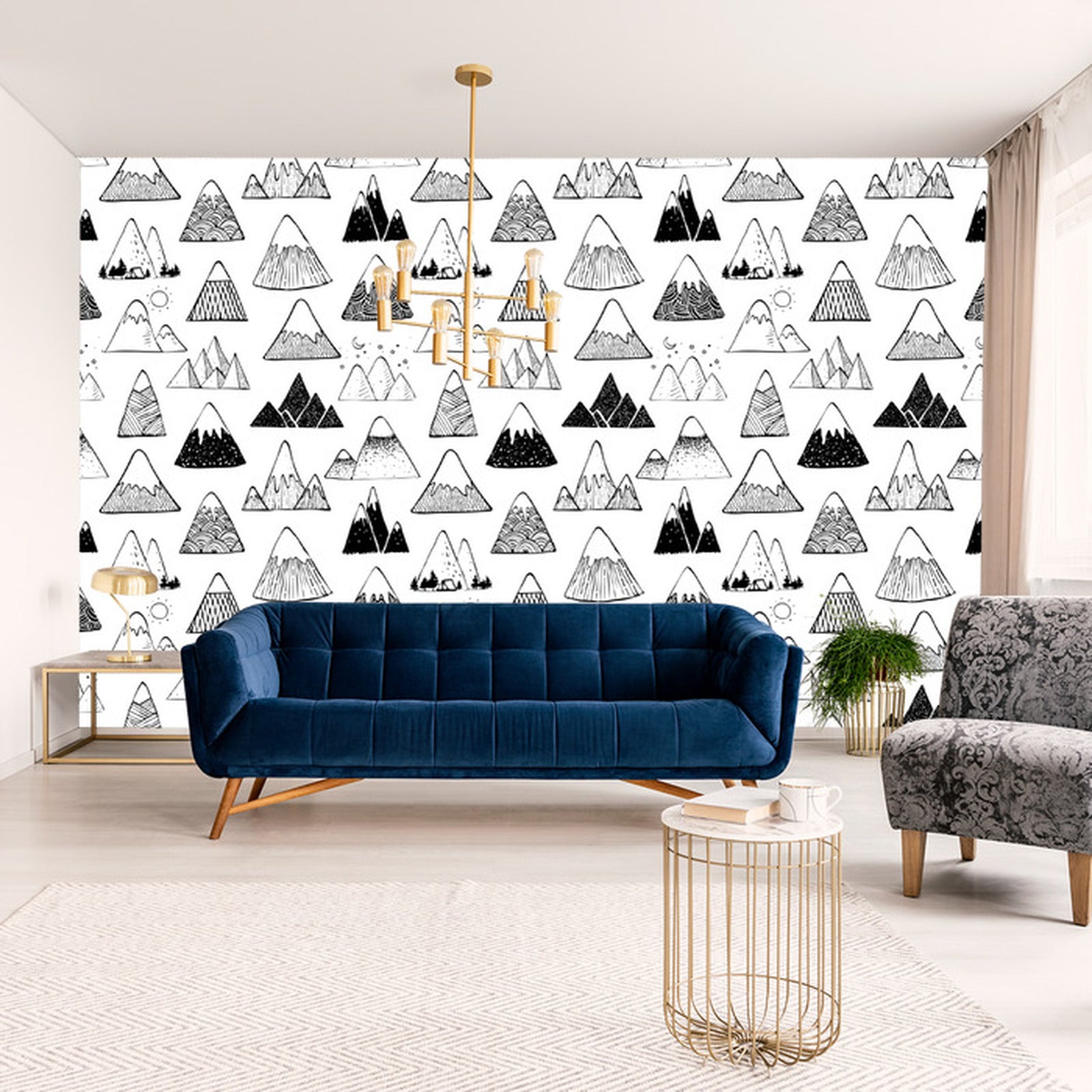 Fototapet Innsjø I Fjellene